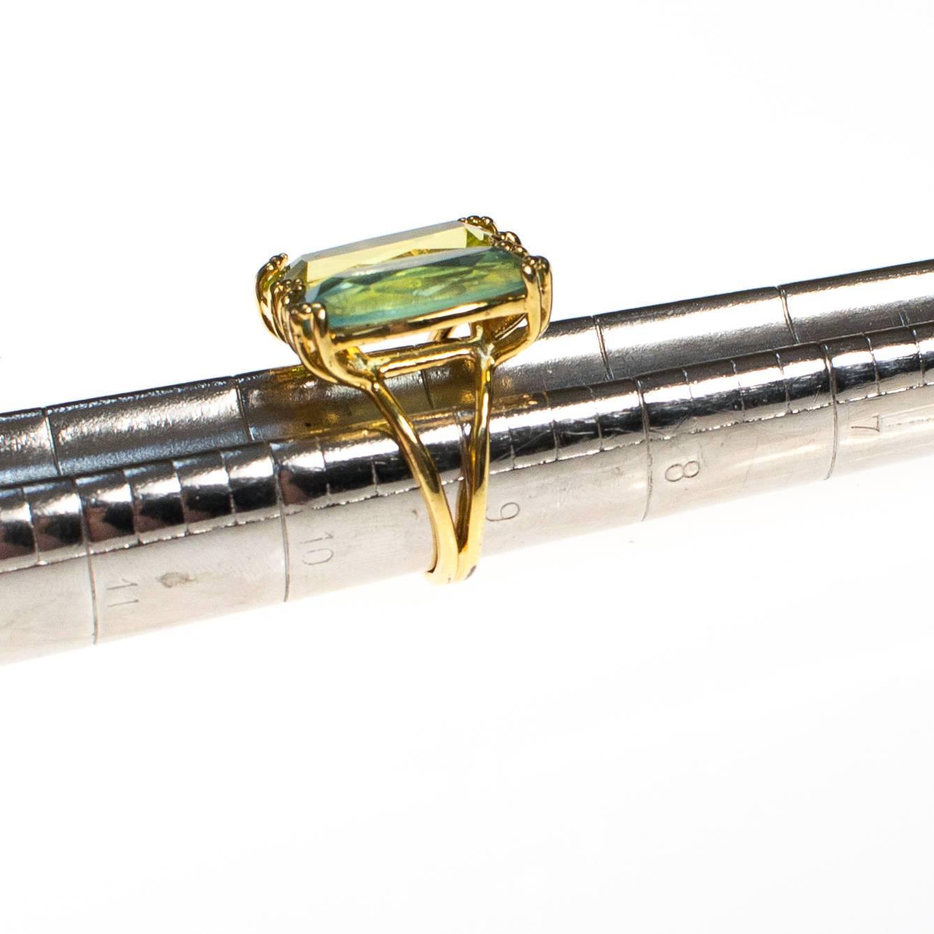 Vintage Double Citrine Crystal Statement Ring by 1980s - Vintage Meet Modern Vintage Jewelry - Chicago, Illinois - #oldhollywoodglamour #vintagemeetmodern #designervintage #jewelrybox #antiquejewelry #vintagejewelry