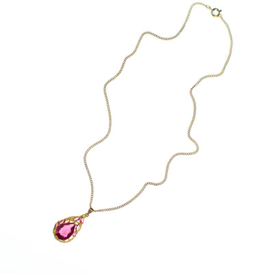 Vintage Pink Tourmaline Pendant Necklace by Pink Tourmaline - Vintage Meet Modern Vintage Jewelry - Chicago, Illinois - #oldhollywoodglamour #vintagemeetmodern #designervintage #jewelrybox #antiquejewelry #vintagejewelry