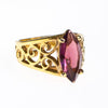 Amethyst Statement Ring, Gold Plated by Amethyst - Vintage Meet Modern Vintage Jewelry - Chicago, Illinois - #oldhollywoodglamour #vintagemeetmodern #designervintage #jewelrybox #antiquejewelry #vintagejewelry