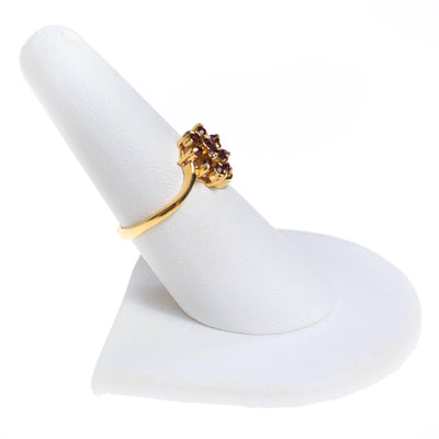 Amethyst Gold Plated Flower Ring by Amethyst - Vintage Meet Modern Vintage Jewelry - Chicago, Illinois - #oldhollywoodglamour #vintagemeetmodern #designervintage #jewelrybox #antiquejewelry #vintagejewelry