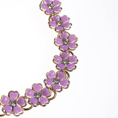 Purple Lucite Flower Necklace by 1950s - Vintage Meet Modern Vintage Jewelry - Chicago, Illinois - #oldhollywoodglamour #vintagemeetmodern #designervintage #jewelrybox #antiquejewelry #vintagejewelry