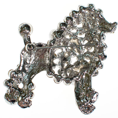Vintage Poodle Brooch White and Silver by 1980's - Vintage Meet Modern Vintage Jewelry - Chicago, Illinois - #oldhollywoodglamour #vintagemeetmodern #designervintage #jewelrybox #antiquejewelry #vintagejewelry