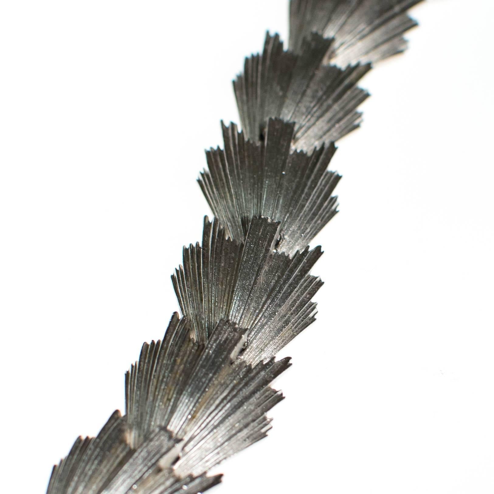 Vintage Crown Trifari Silver Wide Link Bracelet by Crown Trifari - Vintage Meet Modern Vintage Jewelry - Chicago, Illinois - #oldhollywoodglamour #vintagemeetmodern #designervintage #jewelrybox #antiquejewelry #vintagejewelry