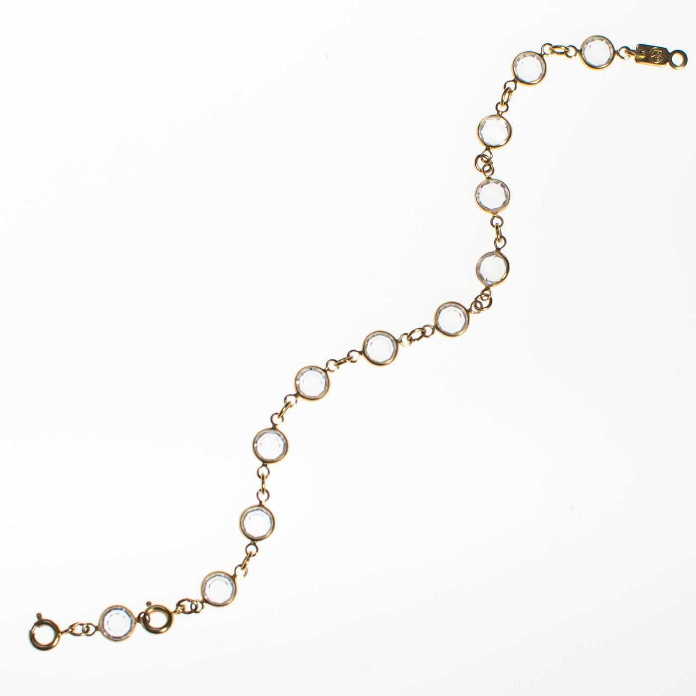 Vintage Swarovski Bezel Set Crystal Bracelet