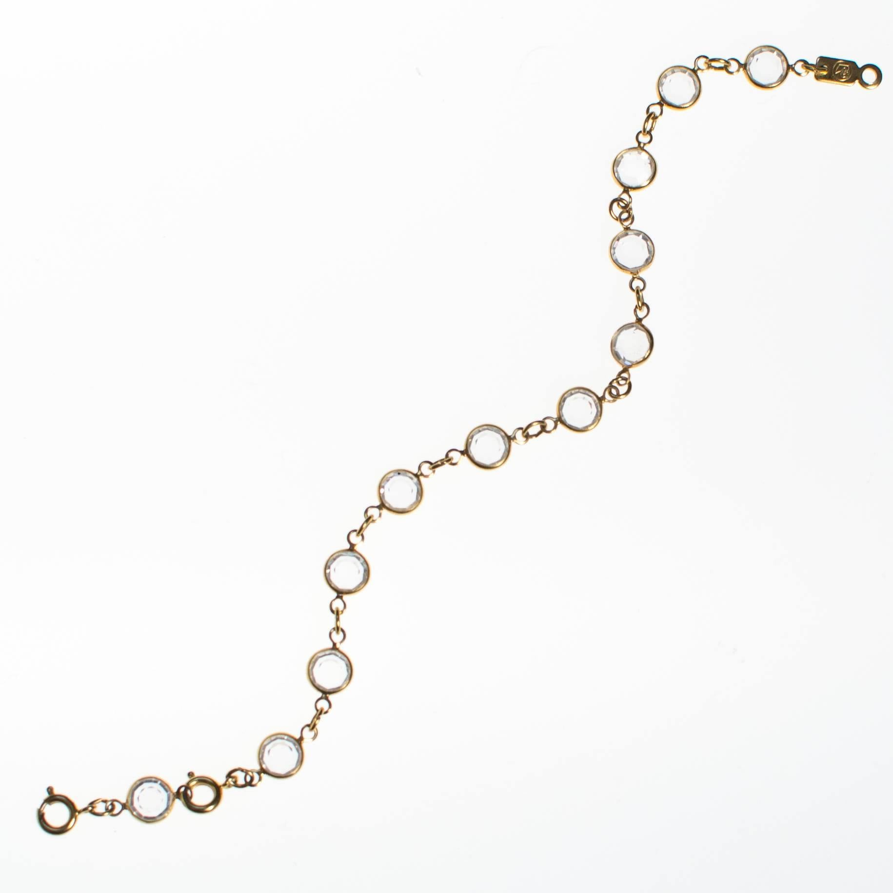 Vintage Swarovski Bezel Set Crystal Bracelet by Swarovski - Vintage Meet Modern Vintage Jewelry - Chicago, Illinois - #oldhollywoodglamour #vintagemeetmodern #designervintage #jewelrybox #antiquejewelry #vintagejewelry