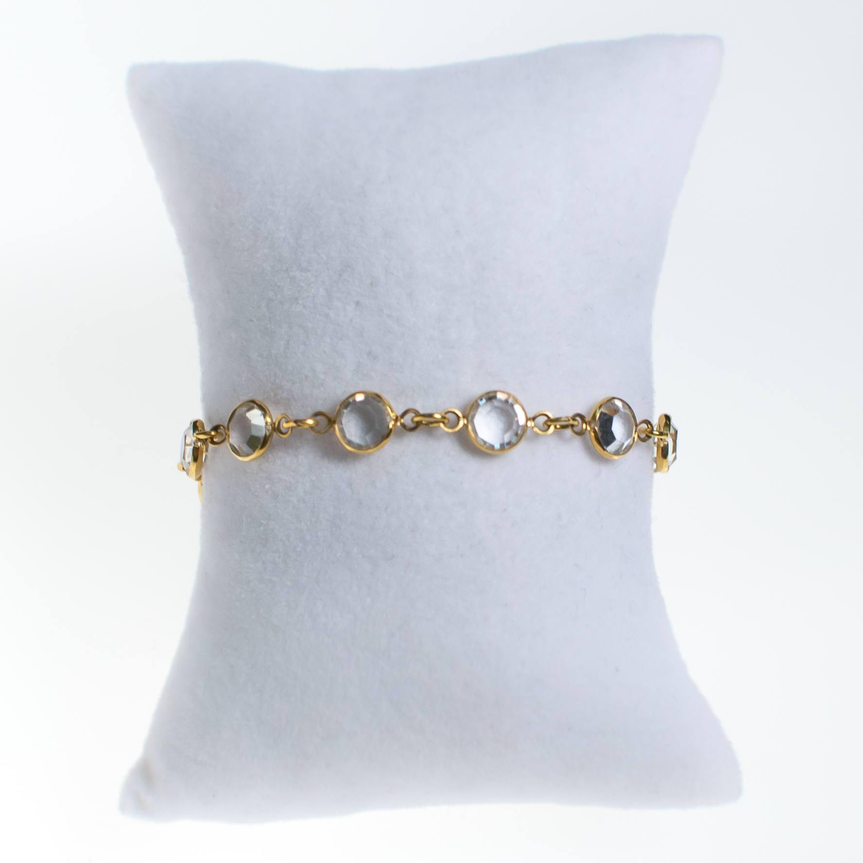 Vintage Swarovski Bezel Set Crystal Bracelet by Swarovski - Vintage Meet Modern Vintage Jewelry - Chicago, Illinois - #oldhollywoodglamour #vintagemeetmodern #designervintage #jewelrybox #antiquejewelry #vintagejewelry