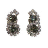 Vintage Smoke and Clear Crystal Rhinestone Earrings by 1960's - Vintage Meet Modern Vintage Jewelry - Chicago, Illinois - #oldhollywoodglamour #vintagemeetmodern #designervintage #jewelrybox #antiquejewelry #vintagejewelry