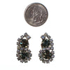 Vintage Smoke and Clear Crystal Rhinestone Earrings by 1960's - Vintage Meet Modern Vintage Jewelry - Chicago, Illinois - #oldhollywoodglamour #vintagemeetmodern #designervintage #jewelrybox #antiquejewelry #vintagejewelry