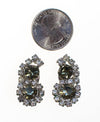 Vintage Black Diamond and Clear Crystal Rhinestone Earrings by 1950s - Vintage Meet Modern Vintage Jewelry - Chicago, Illinois - #oldhollywoodglamour #vintagemeetmodern #designervintage #jewelrybox #antiquejewelry #vintagejewelry