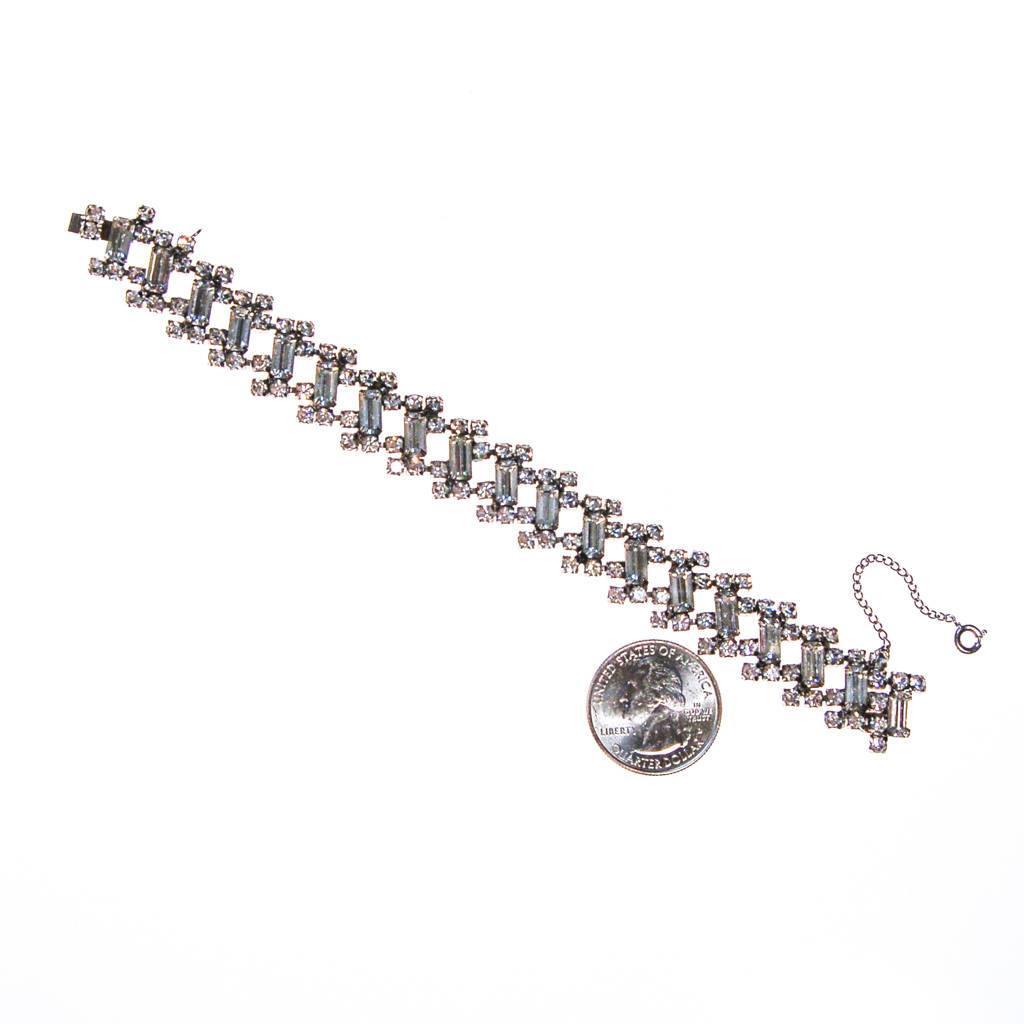 Vintage Kramer Art Deco Rhinestone Bracelet by Kramer - Vintage Meet Modern Vintage Jewelry - Chicago, Illinois - #oldhollywoodglamour #vintagemeetmodern #designervintage #jewelrybox #antiquejewelry #vintagejewelry