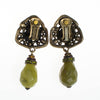 Heidi Daus Amethyst Peridot Drop Dangling Earrings by Heidi Daus - Vintage Meet Modern Vintage Jewelry - Chicago, Illinois - #oldhollywoodglamour #vintagemeetmodern #designervintage #jewelrybox #antiquejewelry #vintagejewelry