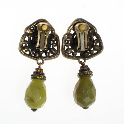 Heidi Daus Amethyst Peridot Drop Dangling Earrings by Heidi Daus - Vintage Meet Modern Vintage Jewelry - Chicago, Illinois - #oldhollywoodglamour #vintagemeetmodern #designervintage #jewelrybox #antiquejewelry #vintagejewelry