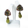 Heidi Daus Amethyst Peridot Drop Dangling Earrings by Heidi Daus - Vintage Meet Modern Vintage Jewelry - Chicago, Illinois - #oldhollywoodglamour #vintagemeetmodern #designervintage #jewelrybox #antiquejewelry #vintagejewelry