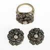 Vintage Heidi Daus Black Diamond and Faux Pearl Flower Statement Ring by Heidi Daus - Vintage Meet Modern Vintage Jewelry - Chicago, Illinois - #oldhollywoodglamour #vintagemeetmodern #designervintage #jewelrybox #antiquejewelry #vintagejewelry