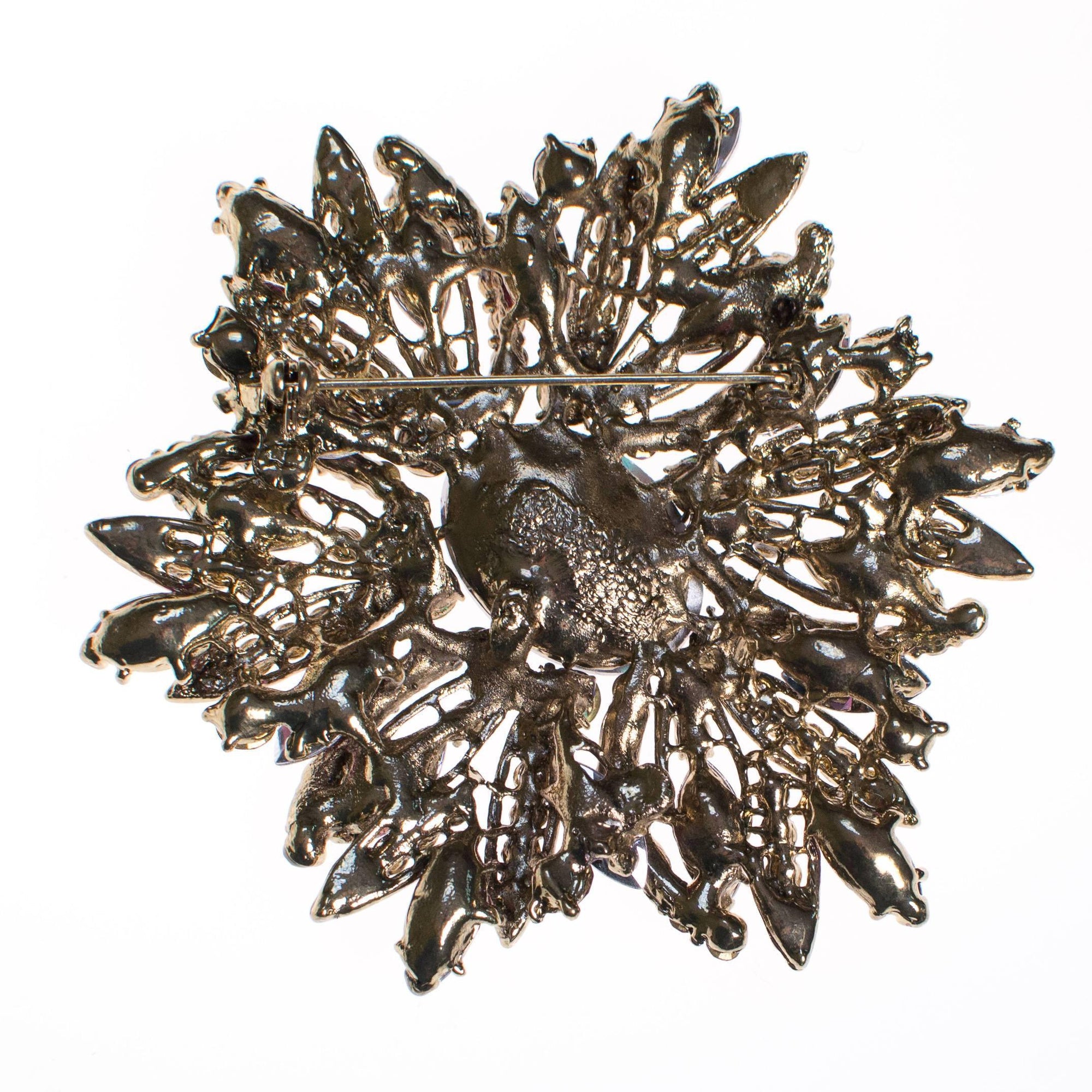 Huge Vintage Purple Rhinestone Flower Brooch by Unsigned Beauty - Vintage Meet Modern Vintage Jewelry - Chicago, Illinois - #oldhollywoodglamour #vintagemeetmodern #designervintage #jewelrybox #antiquejewelry #vintagejewelry