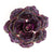 Vintage Purple Rhinestone Rose Brooch