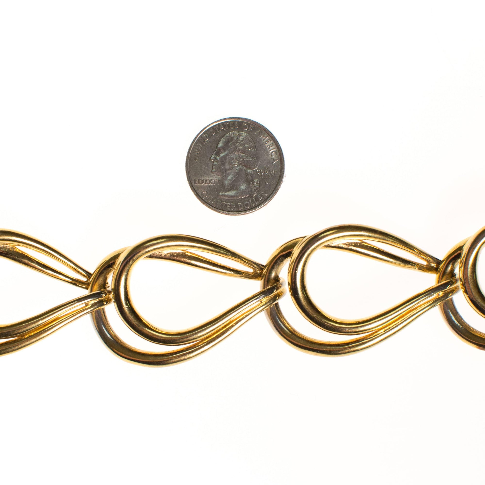 Vintage Givenchy Couture Wide Link Bracelet by Givenchy Couture - Vintage Meet Modern Vintage Jewelry - Chicago, Illinois - #oldhollywoodglamour #vintagemeetmodern #designervintage #jewelrybox #antiquejewelry #vintagejewelry