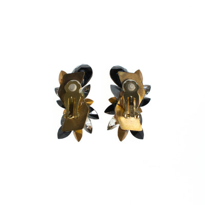 Wendy Gell Black and Diamante Rhinestone Statement Earrings by Wendy Gell - Vintage Meet Modern Vintage Jewelry - Chicago, Illinois - #oldhollywoodglamour #vintagemeetmodern #designervintage #jewelrybox #antiquejewelry #vintagejewelry
