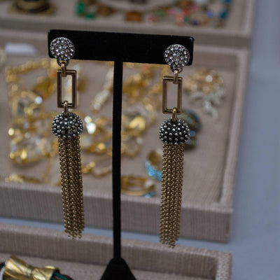 Gold Chain Tassel Earrings by Gold Chain Tassel - Vintage Meet Modern Vintage Jewelry - Chicago, Illinois - #oldhollywoodglamour #vintagemeetmodern #designervintage #jewelrybox #antiquejewelry #vintagejewelry