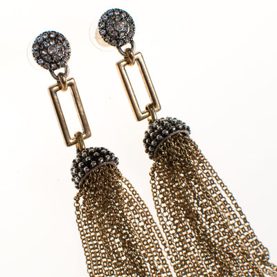 Gold Chain Tassel Earrings by Gold Chain Tassel - Vintage Meet Modern Vintage Jewelry - Chicago, Illinois - #oldhollywoodglamour #vintagemeetmodern #designervintage #jewelrybox #antiquejewelry #vintagejewelry