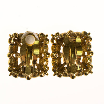 Vintage Joan Rivers Golden Citrine Rhinestones and Black Diamond Rhinestones Statement Earrings by Joan Rivers - Vintage Meet Modern Vintage Jewelry - Chicago, Illinois - #oldhollywoodglamour #vintagemeetmodern #designervintage #jewelrybox #antiquejewelry #vintagejewelry
