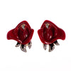 Vintage Kenneth Jay Lane Red Rose Earrings by Kenneth Jay Lane - Vintage Meet Modern Vintage Jewelry - Chicago, Illinois - #oldhollywoodglamour #vintagemeetmodern #designervintage #jewelrybox #antiquejewelry #vintagejewelry