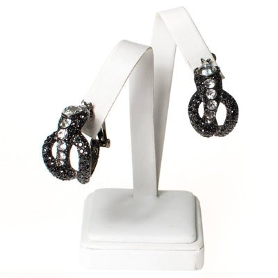 Vintage Kenneth Jay Lane Rhinestone Snake Hoop Earrings by Kenneth Jay Lane - Vintage Meet Modern Vintage Jewelry - Chicago, Illinois - #oldhollywoodglamour #vintagemeetmodern #designervintage #jewelrybox #antiquejewelry #vintagejewelry