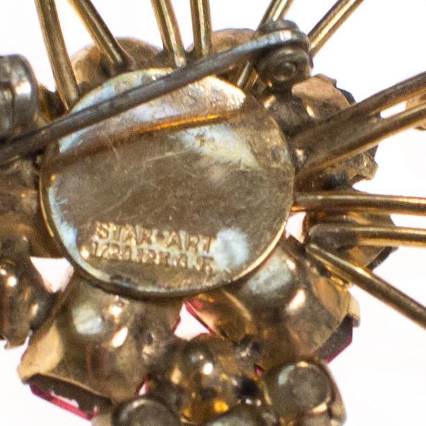 Star Art Pink Rhinestone Brooch, Pendant by Star Art - Vintage Meet Modern Vintage Jewelry - Chicago, Illinois - #oldhollywoodglamour #vintagemeetmodern #designervintage #jewelrybox #antiquejewelry #vintagejewelry