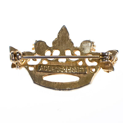 Vintage Accessocraft NYC Gold Crown Brooch with Pearls by Accessocraft NYC - Vintage Meet Modern Vintage Jewelry - Chicago, Illinois - #oldhollywoodglamour #vintagemeetmodern #designervintage #jewelrybox #antiquejewelry #vintagejewelry