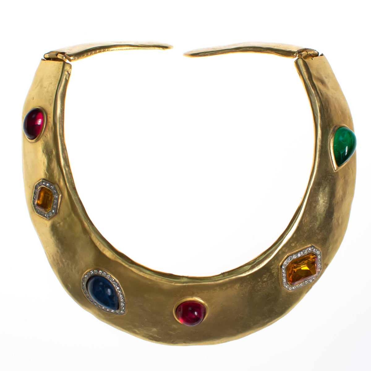 Vintage Gold Jewel Tone Statement Necklace