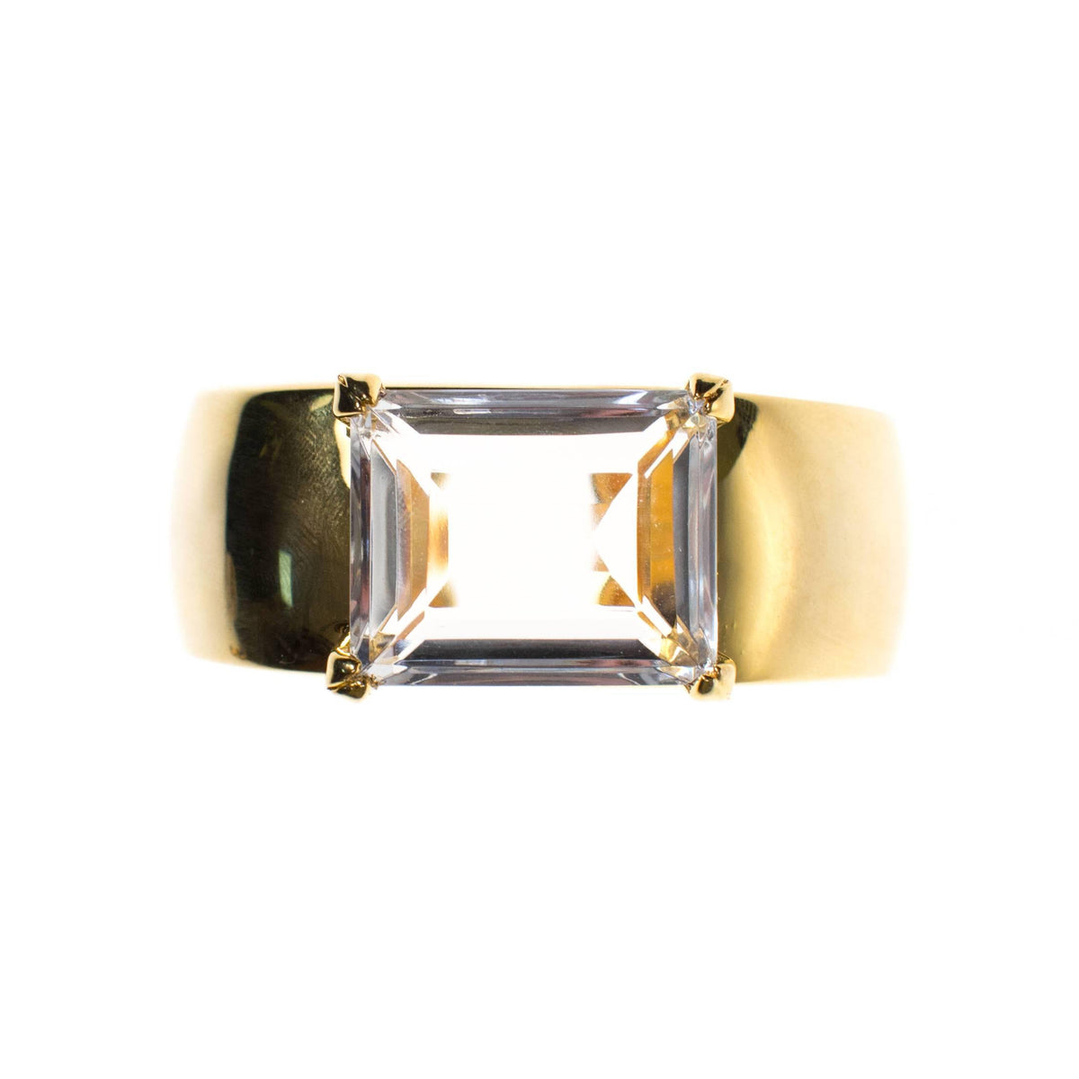 Vintage Kenneth Jay Lane Headlight Rhinestone Gold Cuff Bracelet