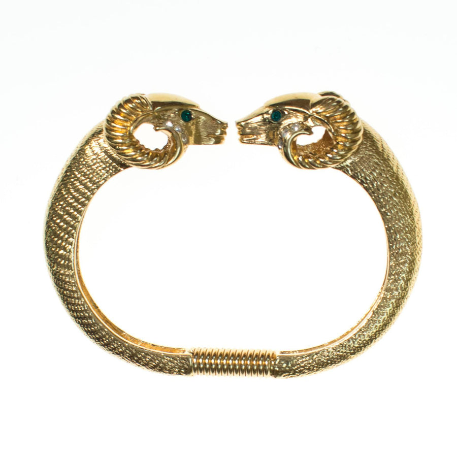 KJL Rams Head Bracelet, KJL for Avon, Kenneth Jay Lane by Kenneth Jay Lane - Vintage Meet Modern Vintage Jewelry - Chicago, Illinois - #oldhollywoodglamour #vintagemeetmodern #designervintage #jewelrybox #antiquejewelry #vintagejewelry