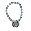 Vintage Light Blue Rhinestone Statement Necklace, Silver Tone, Pot Metal, 1940s by Art Deco - Vintage Meet Modern Vintage Jewelry - Chicago, Illinois - #oldhollywoodglamour #vintagemeetmodern #designervintage #jewelrybox #antiquejewelry #vintagejewelry