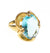 Vintage Blue Topaz Crystal Statement Cocktail Ring