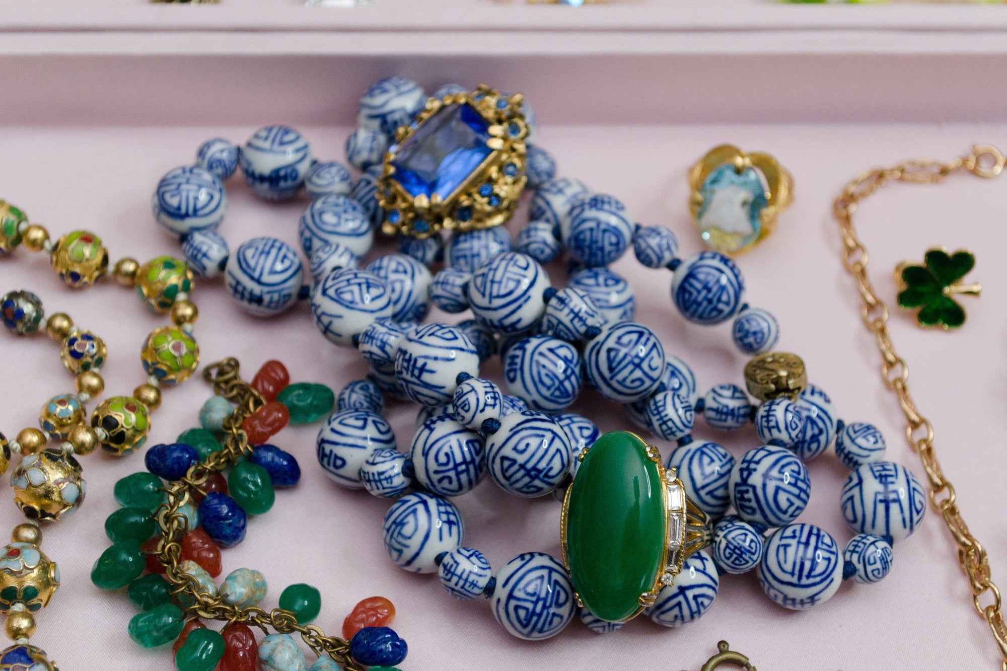 Vintage Sapphire Blue Crystal Statement Ring, Adjustable by 1960s - Vintage Meet Modern Vintage Jewelry - Chicago, Illinois - #oldhollywoodglamour #vintagemeetmodern #designervintage #jewelrybox #antiquejewelry #vintagejewelry