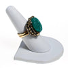 Vintage Faux Carved Jade Statement Ring, Adjustable by 1960s - Vintage Meet Modern Vintage Jewelry - Chicago, Illinois - #oldhollywoodglamour #vintagemeetmodern #designervintage #jewelrybox #antiquejewelry #vintagejewelry
