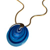 Vintage Eisenberg Blue Swirl Enamel Pendant Necklace, Artist Series, 1960s by 1960s - Vintage Meet Modern Vintage Jewelry - Chicago, Illinois - #oldhollywoodglamour #vintagemeetmodern #designervintage #jewelrybox #antiquejewelry #vintagejewelry