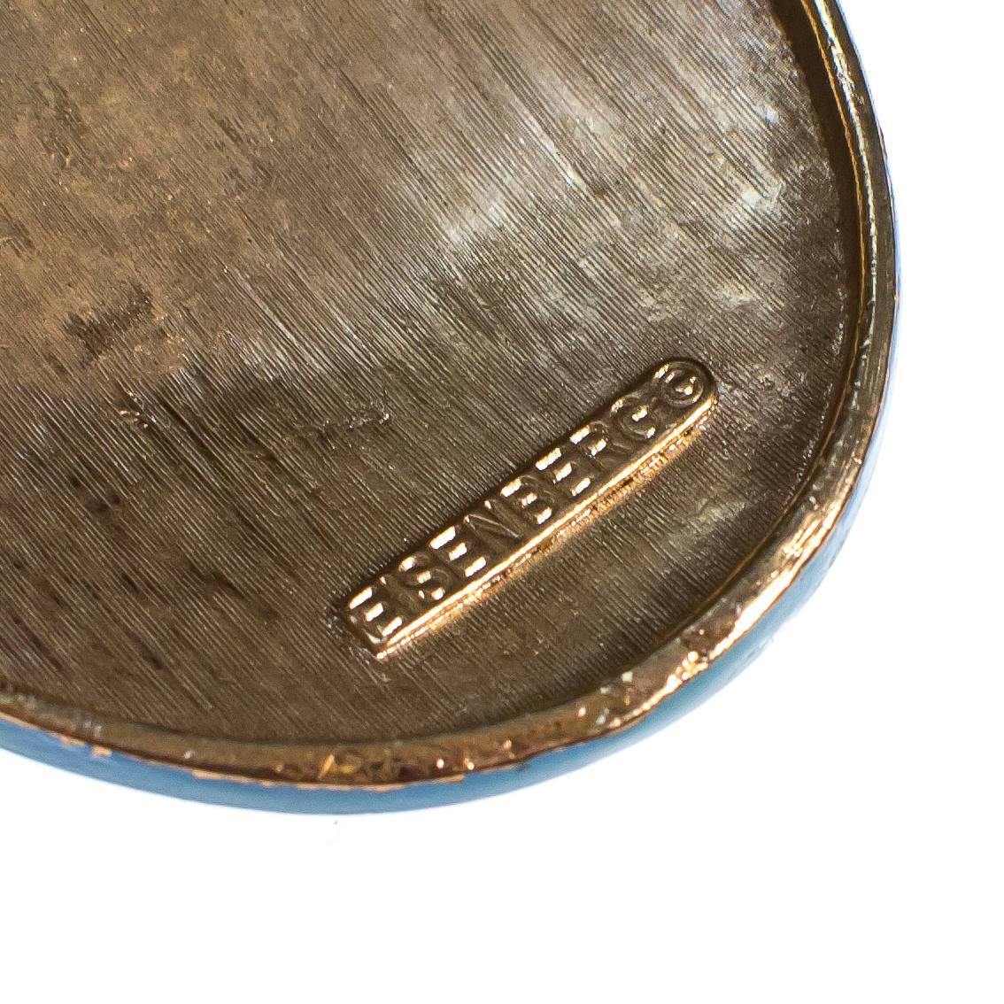 Vintage Eisenberg Blue Swirl Enamel Pendant Necklace, Artist Series, 1960s by 1960s - Vintage Meet Modern Vintage Jewelry - Chicago, Illinois - #oldhollywoodglamour #vintagemeetmodern #designervintage #jewelrybox #antiquejewelry #vintagejewelry