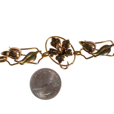 Vintage Art Nouveau Floral Link Bracelet by Art Nouveau - Vintage Meet Modern Vintage Jewelry - Chicago, Illinois - #oldhollywoodglamour #vintagemeetmodern #designervintage #jewelrybox #antiquejewelry #vintagejewelry
