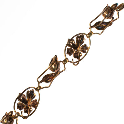 Vintage Art Nouveau Floral Link Bracelet by Art Nouveau - Vintage Meet Modern Vintage Jewelry - Chicago, Illinois - #oldhollywoodglamour #vintagemeetmodern #designervintage #jewelrybox #antiquejewelry #vintagejewelry
