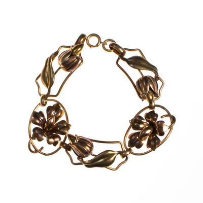Vintage Art Nouveau Floral Link Bracelet by Art Nouveau - Vintage Meet Modern Vintage Jewelry - Chicago, Illinois - #oldhollywoodglamour #vintagemeetmodern #designervintage #jewelrybox #antiquejewelry #vintagejewelry
