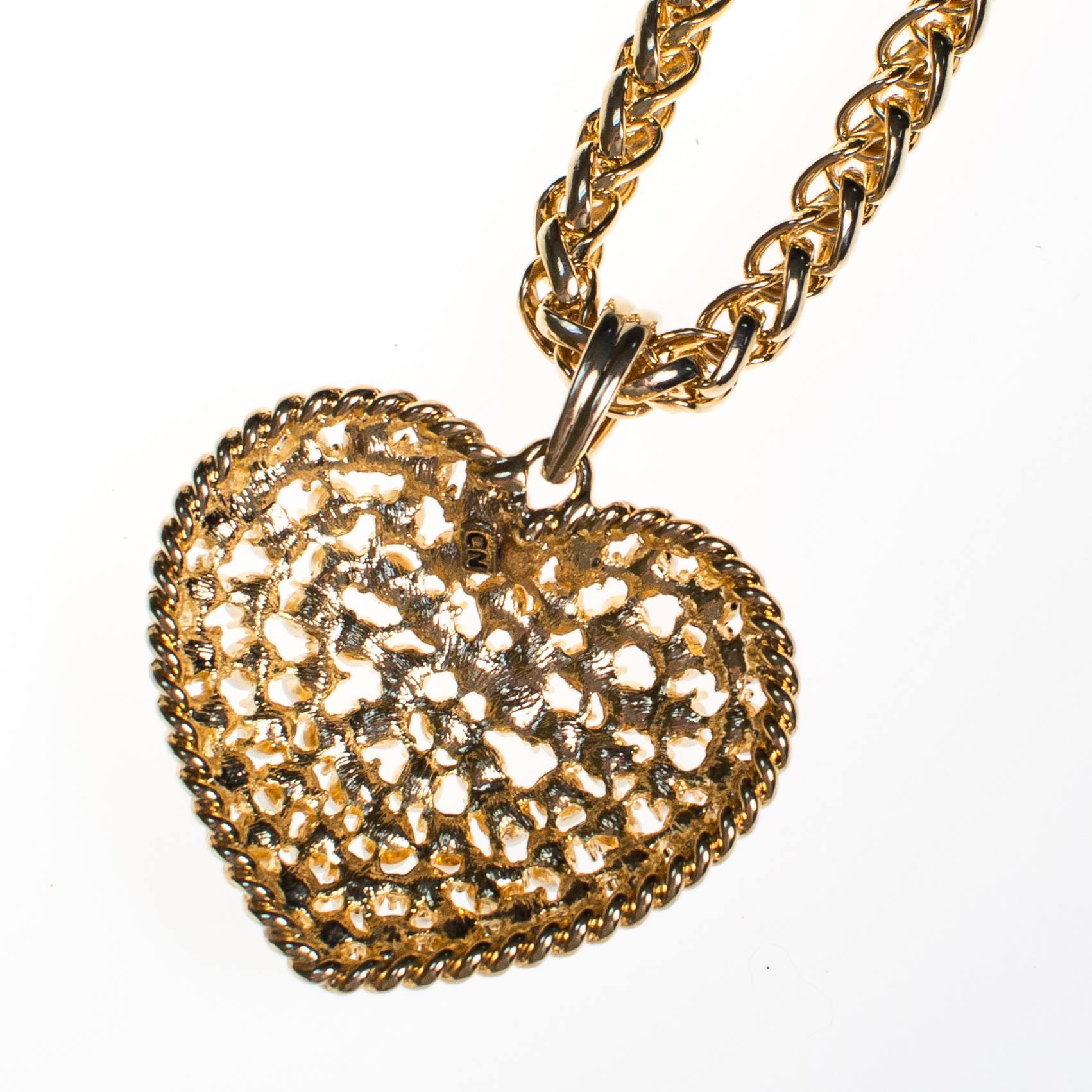 Reserved 1 of 3 Huge Pearl Heart Pendant Statement Necklace by 1990s - Vintage Meet Modern Vintage Jewelry - Chicago, Illinois - #oldhollywoodglamour #vintagemeetmodern #designervintage #jewelrybox #antiquejewelry #vintagejewelry