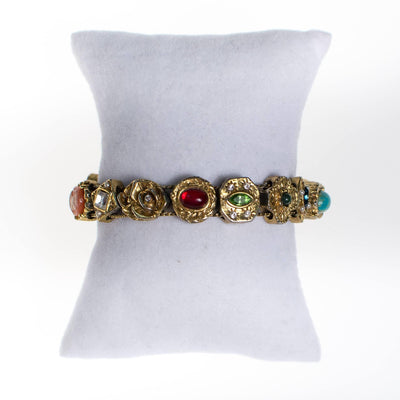 Vintage Victorian Revival Slide Bracelet with Cameo and Pearls by 1950s - Vintage Meet Modern Vintage Jewelry - Chicago, Illinois - #oldhollywoodglamour #vintagemeetmodern #designervintage #jewelrybox #antiquejewelry #vintagejewelry