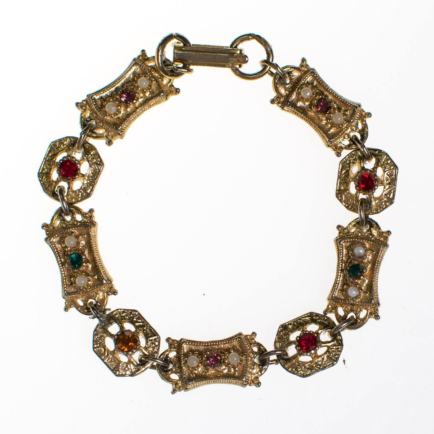 Victorian Slide Inspired Panel Link Bracelet
