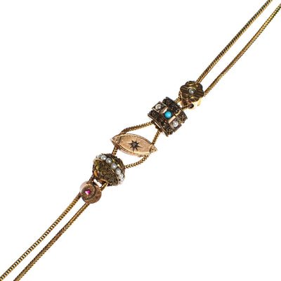 Delicate Vintage Victorian Revival Slide Bracelet by 1950s - Vintage Meet Modern Vintage Jewelry - Chicago, Illinois - #oldhollywoodglamour #vintagemeetmodern #designervintage #jewelrybox #antiquejewelry #vintagejewelry