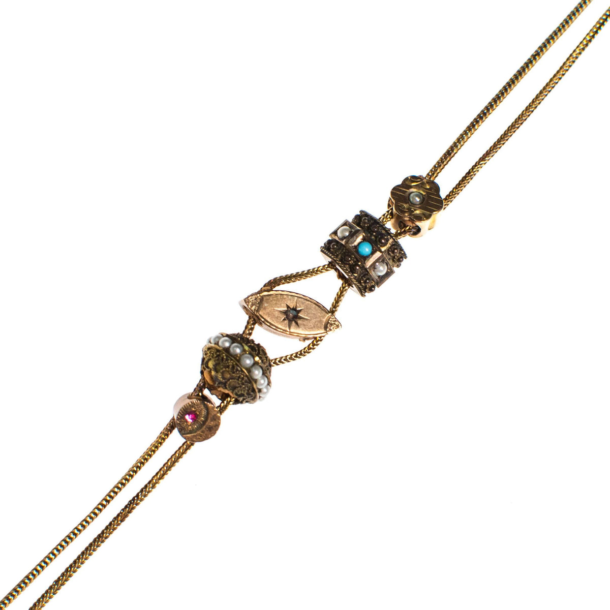Delicate Vintage Victorian Revival Slide Bracelet