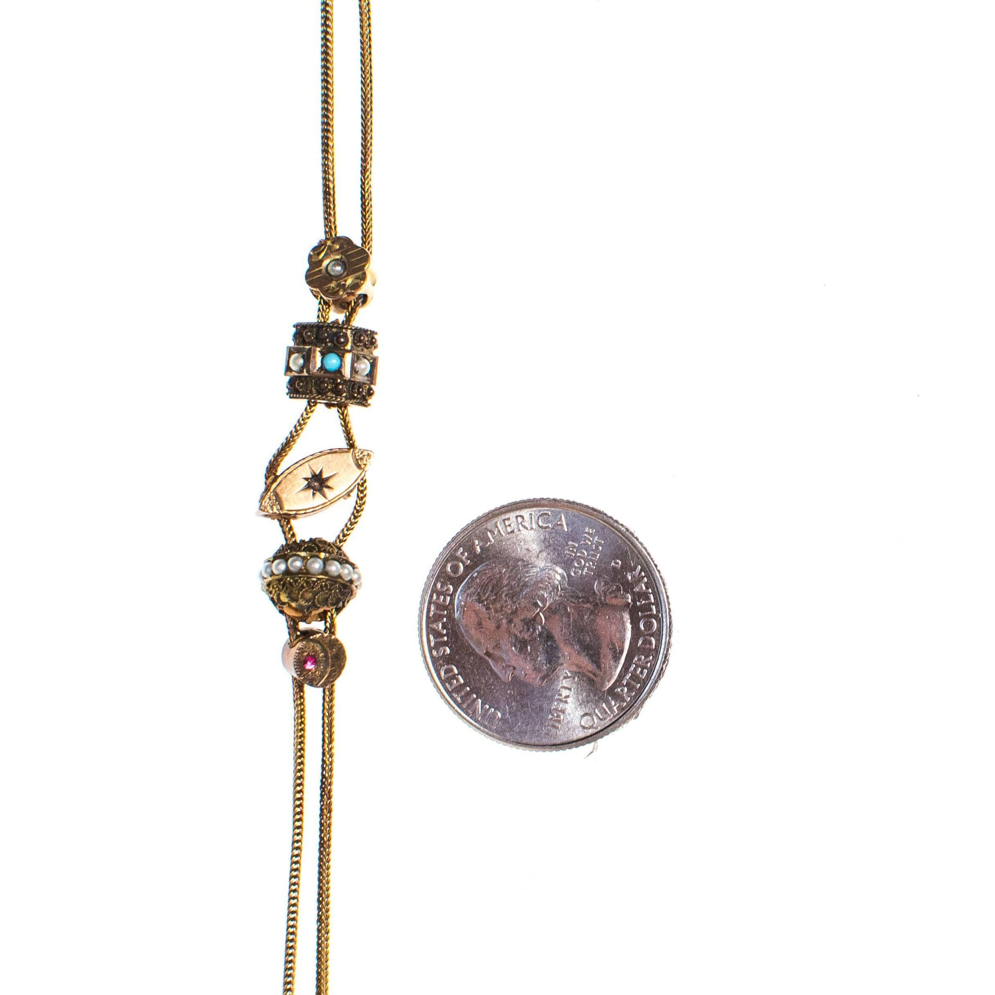 Delicate Vintage Victorian Revival Slide Bracelet by 1950s - Vintage Meet Modern Vintage Jewelry - Chicago, Illinois - #oldhollywoodglamour #vintagemeetmodern #designervintage #jewelrybox #antiquejewelry #vintagejewelry