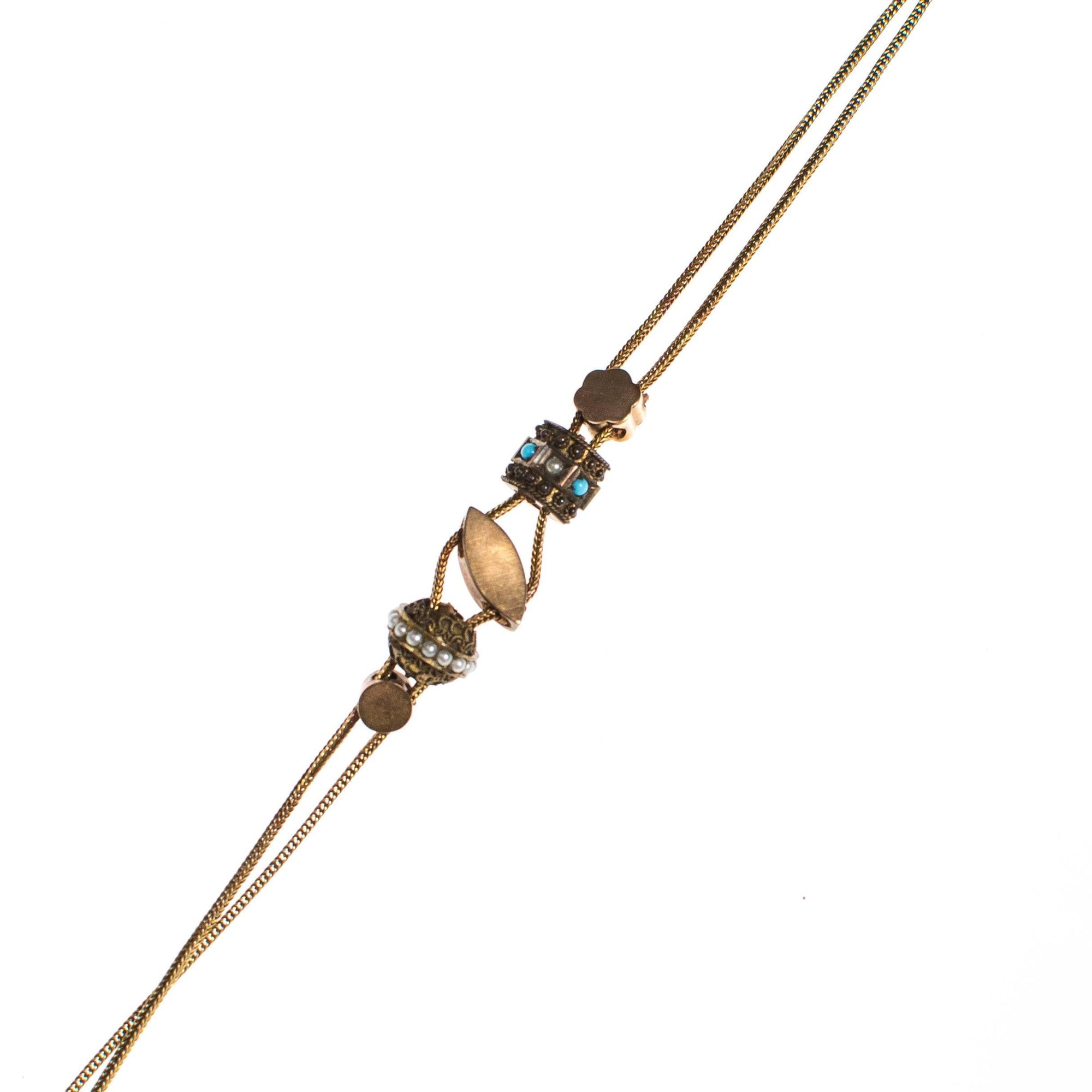 Delicate Vintage Victorian Revival Slide Bracelet by 1950s - Vintage Meet Modern Vintage Jewelry - Chicago, Illinois - #oldhollywoodglamour #vintagemeetmodern #designervintage #jewelrybox #antiquejewelry #vintagejewelry