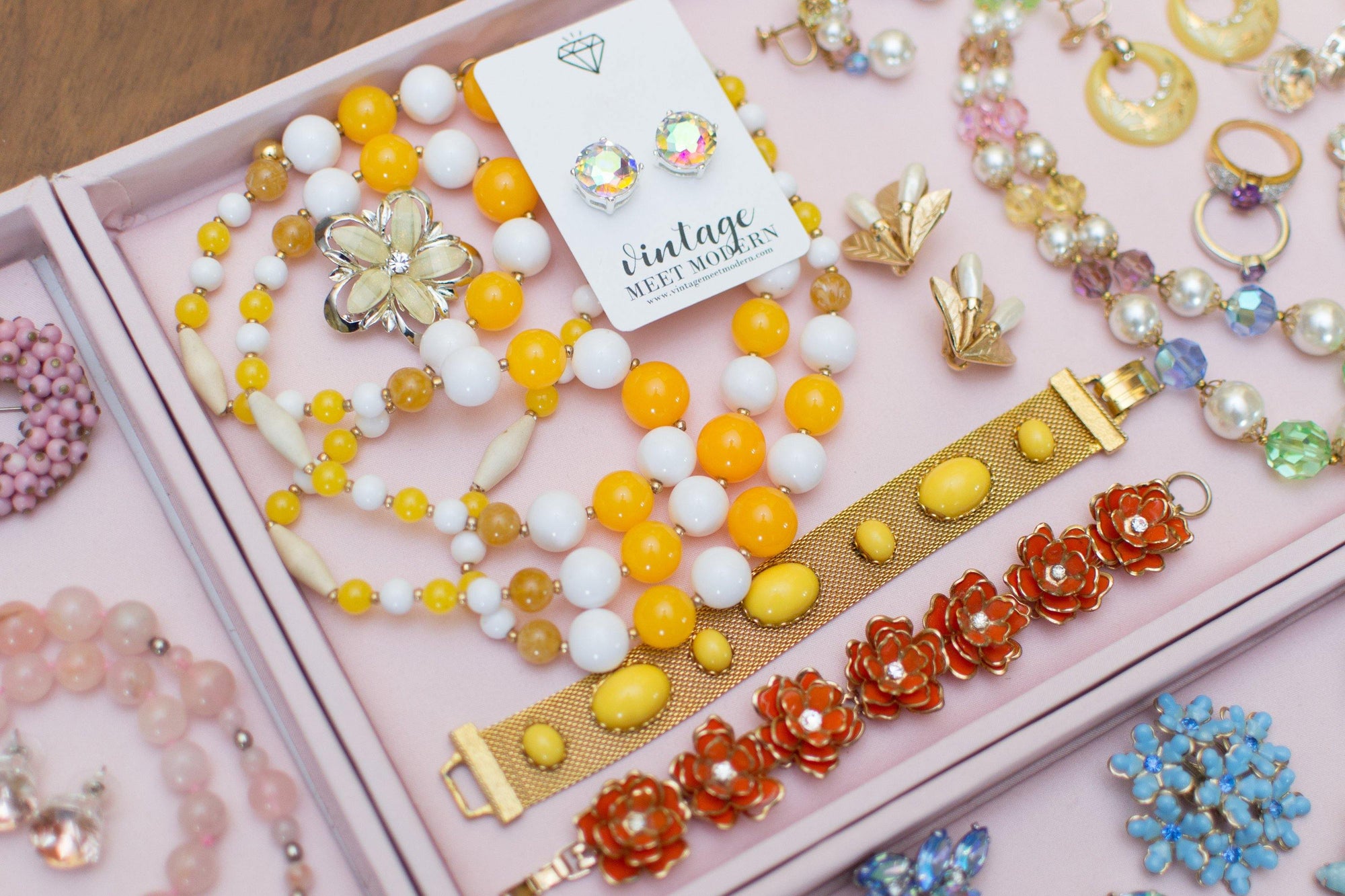 Gold Trifari Cattail Earrings Gold with Faux Pearl by Trifari Cattail - Vintage Meet Modern Vintage Jewelry - Chicago, Illinois - #oldhollywoodglamour #vintagemeetmodern #designervintage #jewelrybox #antiquejewelry #vintagejewelry