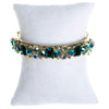 Vintage Lisner Hinged Bangle Bracelet with Emerald Green and Aurora Borealis Rhinestones by Lisner Hinged - Vintage Meet Modern Vintage Jewelry - Chicago, Illinois - #oldhollywoodglamour #vintagemeetmodern #designervintage #jewelrybox #antiquejewelry #vintagejewelry